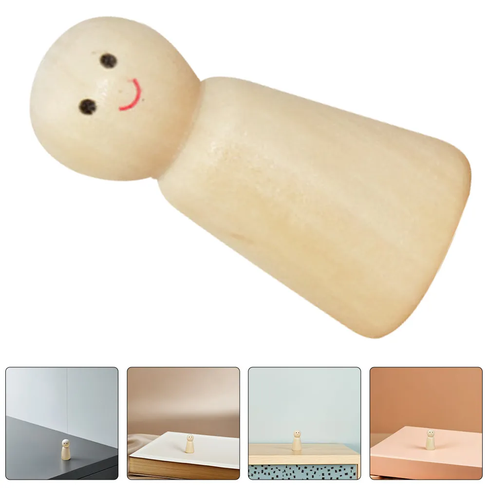 10 Piezas de Figuras de Madera sin Acabado con Caras Sonrientes para Proyectos de Pintura DIY, Manualidades para Niños, Decoración del Hogar, Manualidades de Madera para Pintar