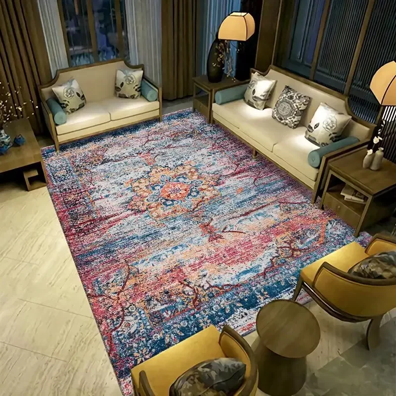 

Bohemian Carpet Living Room Decoration Bedroom Deluxe Non-slip Floor Mats Large Area Carpets Persian Carpet Washable Lounge Rug