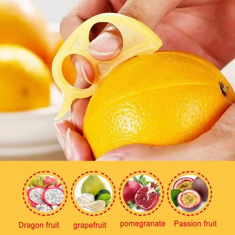 Finger ring orange peeler Non-stick Hands Lemon  grapefruit pomegranate peeler Double Hole Ring Fruit Tools Kitchen Gadgets