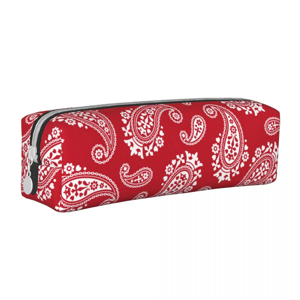 Cashew Flower Printing Pencil Case Red Girls Boys Cool Pencil Pouch Graphic Back To School Pencil Cases Supplies Birthday Gift