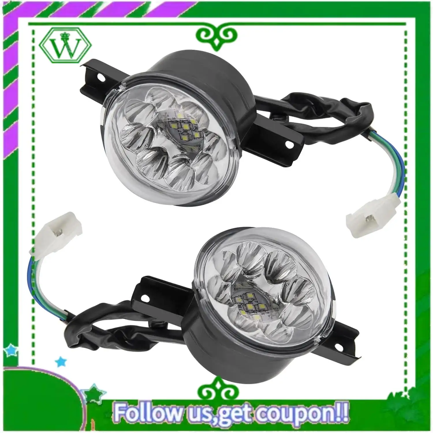 AC34-2Pcs 12 فولت LED ATV الجبهة العلوي 125Cc 150Cc 250Cc 300Cc المصابيح الأمامية للصينية Taotao JCL Baja Yamoto Kazuma Roketa