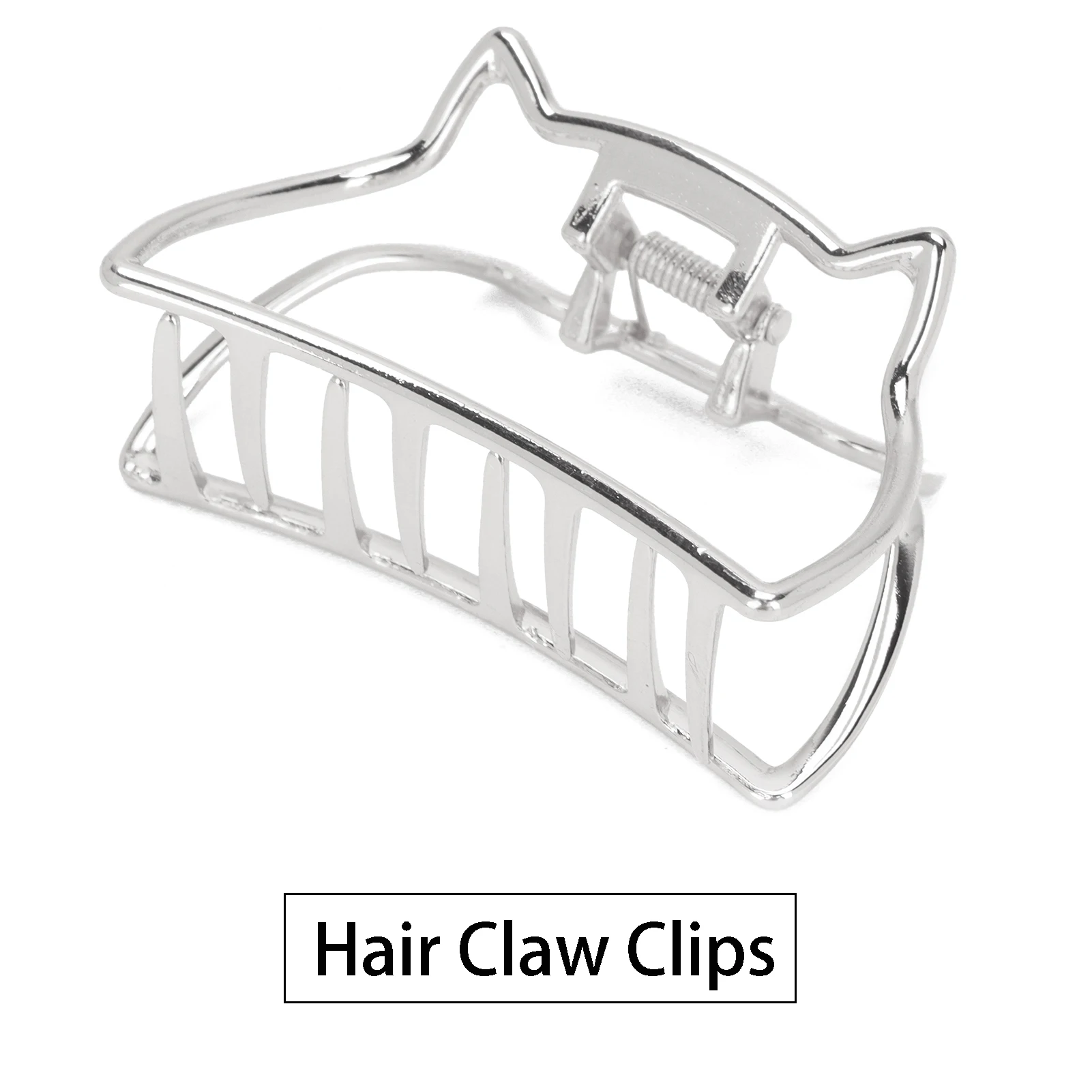 مشبك شعر مقاطع معدنية على شكل قطة عقد غير قابل للانزلاق على شكل قطة مشابك فكية حامل شعر للارتداء اليومي والحفلات وأعياد الميلاد #1