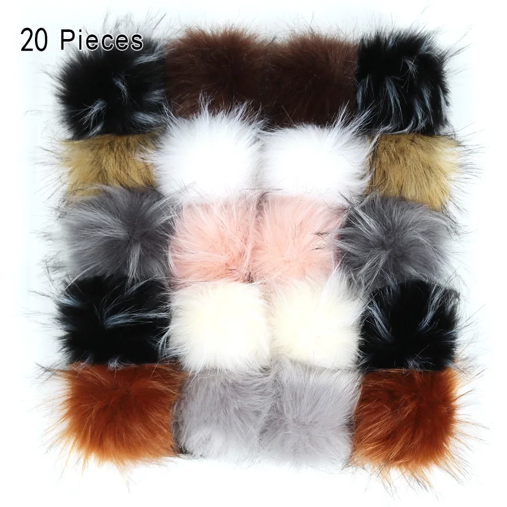 Mixed Colors 10m DIY Aritificial Faux Raccoon Fur Pom pom Pompom for Women Kids Beanie Hats Caps Sewing Crafts Accessories