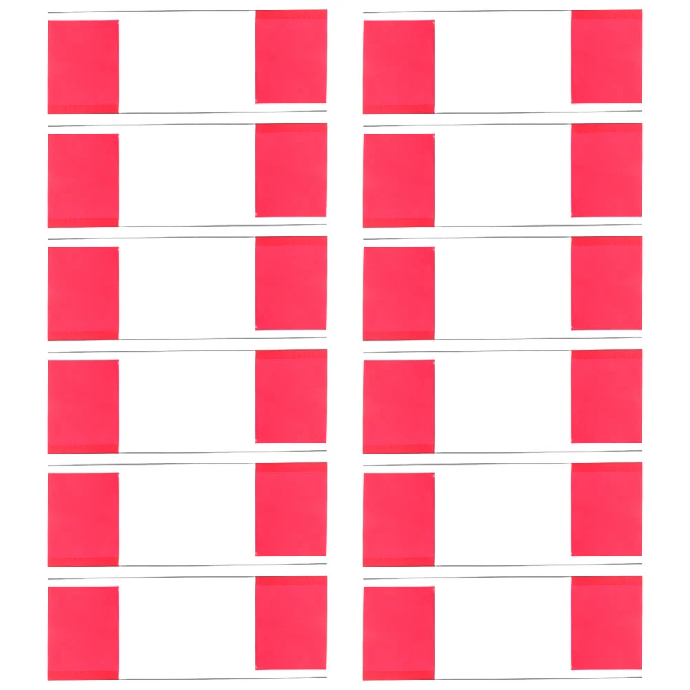 24 Pcs PVC Marking Flag Mini Red Flags Golf Themed Toothpick Signal Small Yard Corner