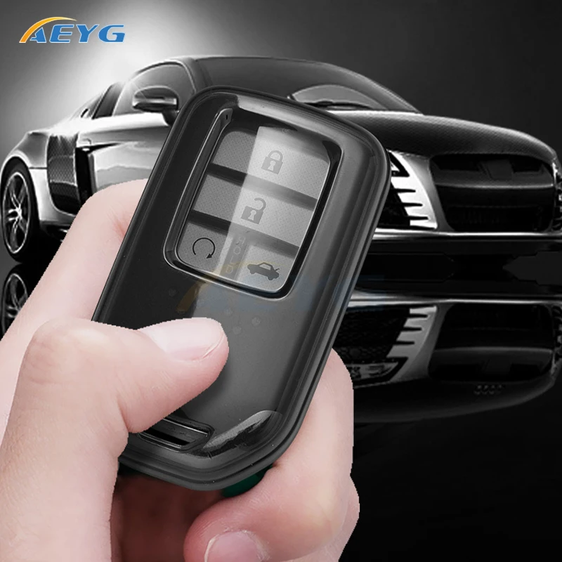 TPU Car Key Case Cover Shell Fob per Honda Civic Accord Venzel Odyssey Fit City Jazz HRV CRV XRV smart keyless accessori