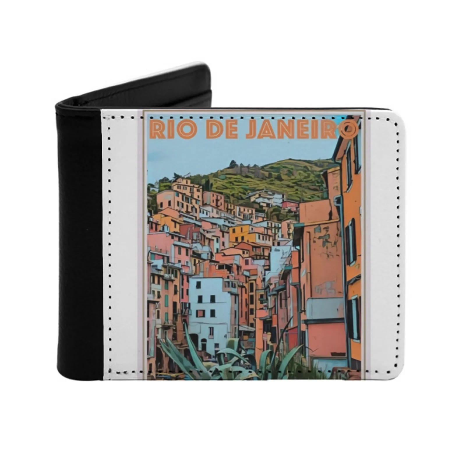 

Мужской кожаный кошелек De Janeiro Brasil, держатели для кредитных карт/Id, сумка для денег, мужские короткие кошельки De Janeiro Brasil De Janeiro