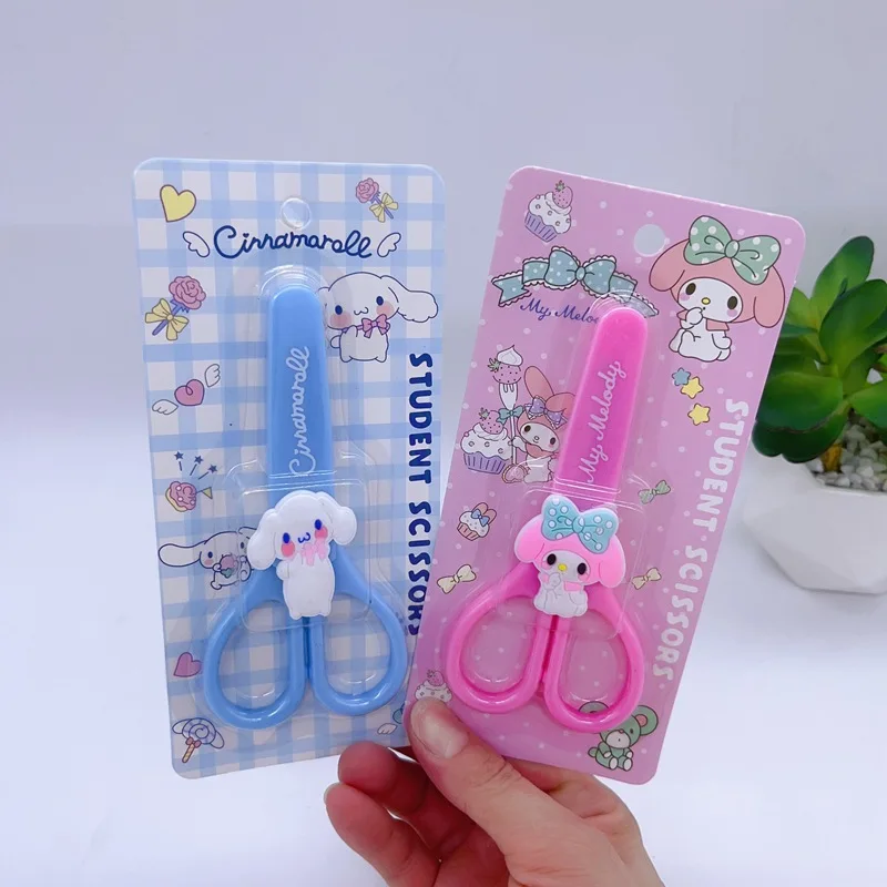 Cartoon Handmade Scissors for Children DIY Scissors Hand Account Cutting Scissors with Patch Protective Cover Scissors Wholesale