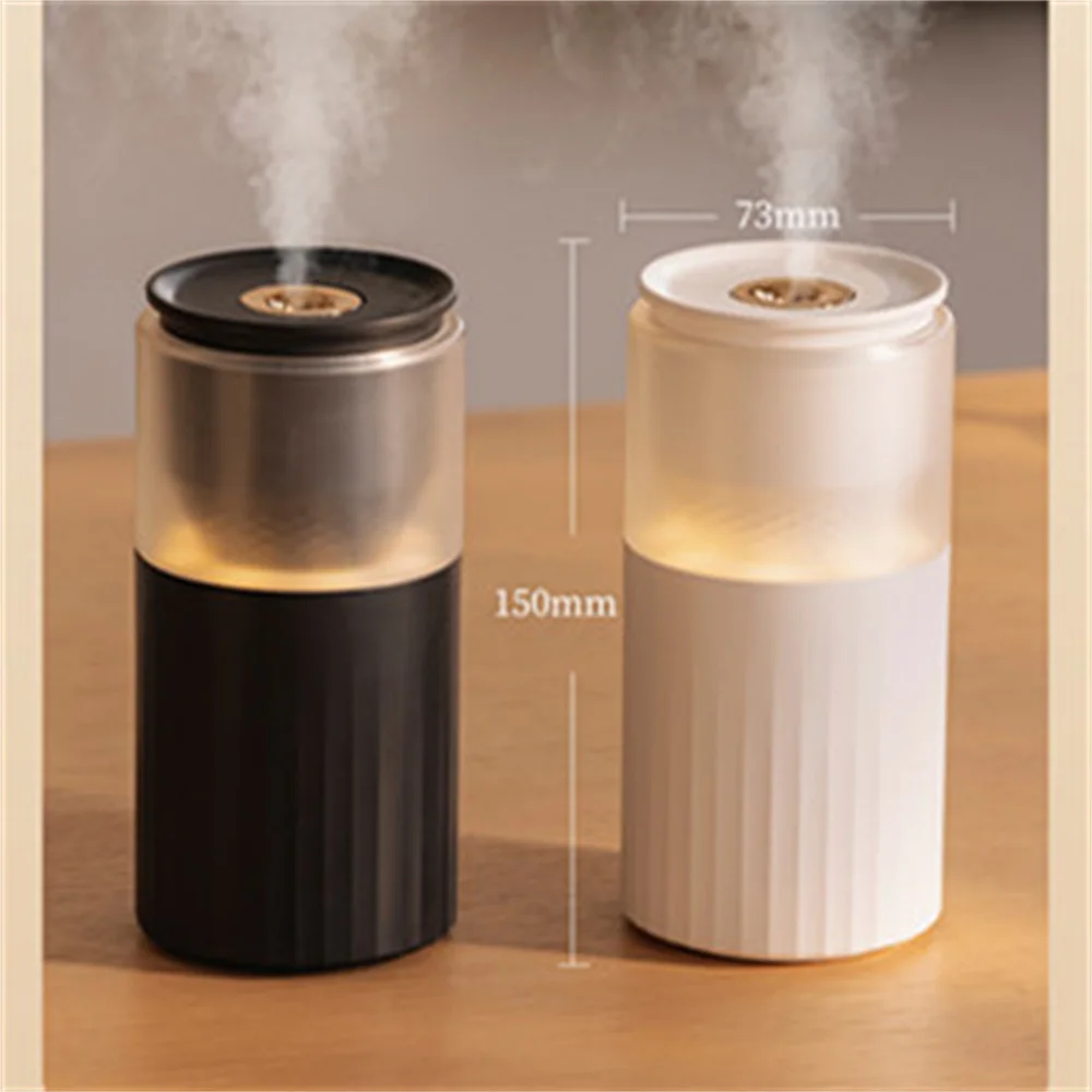 1pcs Rechargeable Air Humidifier 250mL Mist Humidifier Warm White Night Light RGB Lamp Quiet Cool Mist Diffuser