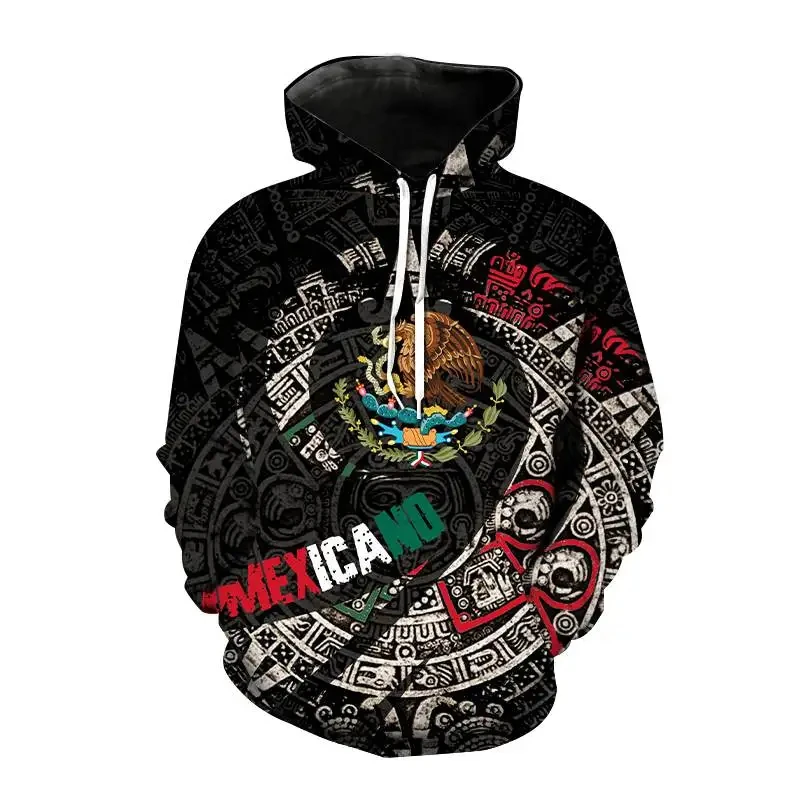 

Mexico National Emblem Graphic Sweatshirts Mexican Flag 3D Printed Hoodies For Men Clothes Casual Women Pullovers Tracksuit Tops