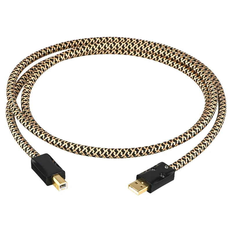 สายสัญญาณเสียง usb ชุบเงิน การ์ดเสียงคอมพิวเตอร์ คอนโซลผสม เครื่องเล่นแผ่นดิสก์ สายเคเบิลข้อมูลสด dac ถอดรหัส สายไข้ พอร์ต AB