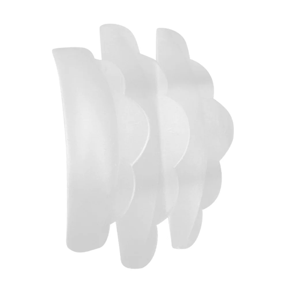 3 pares de almofadas para extensão de cílios, sem fiapos, silicone, cobertura permanente, círculo escuro, ferramenta de maquiagem para mulheres