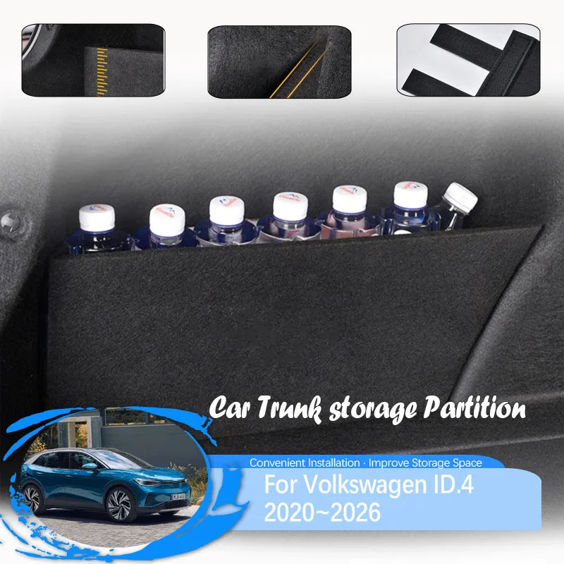 

For VW Volkswagen ID.6 2021 2022 2023 2024 2025 2026 Car Cargo Storage Partition Wood Trunk Pad Left Right Cover Auto Accessorie