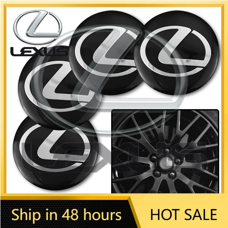

Новые наклейки для интерьера автомобиля 2026 года, 4 шт., 56 мм, эмблемы для колесных дисков, декоративные наклейки на центральные колпачки ступиц для Lexus F SPORT Plug-in Hybrid ES