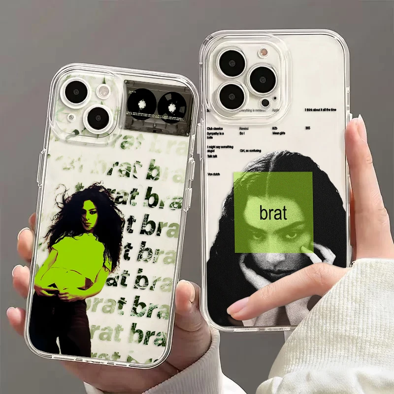 Hot X-XCX B-BRAT Phone Case for Samsung A16 A06 A55 A35 A25 A15 A05 A54 A34 A24 A14 A04 A13 A53 A33 Clear C-Charlis Back Cover