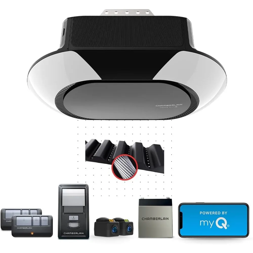 B6713T Smart Advanced Corner LED Lighting-myQ Smartphone Controlled-Ultra Quiet, Strong Belt Drive & MAX Lifting Power