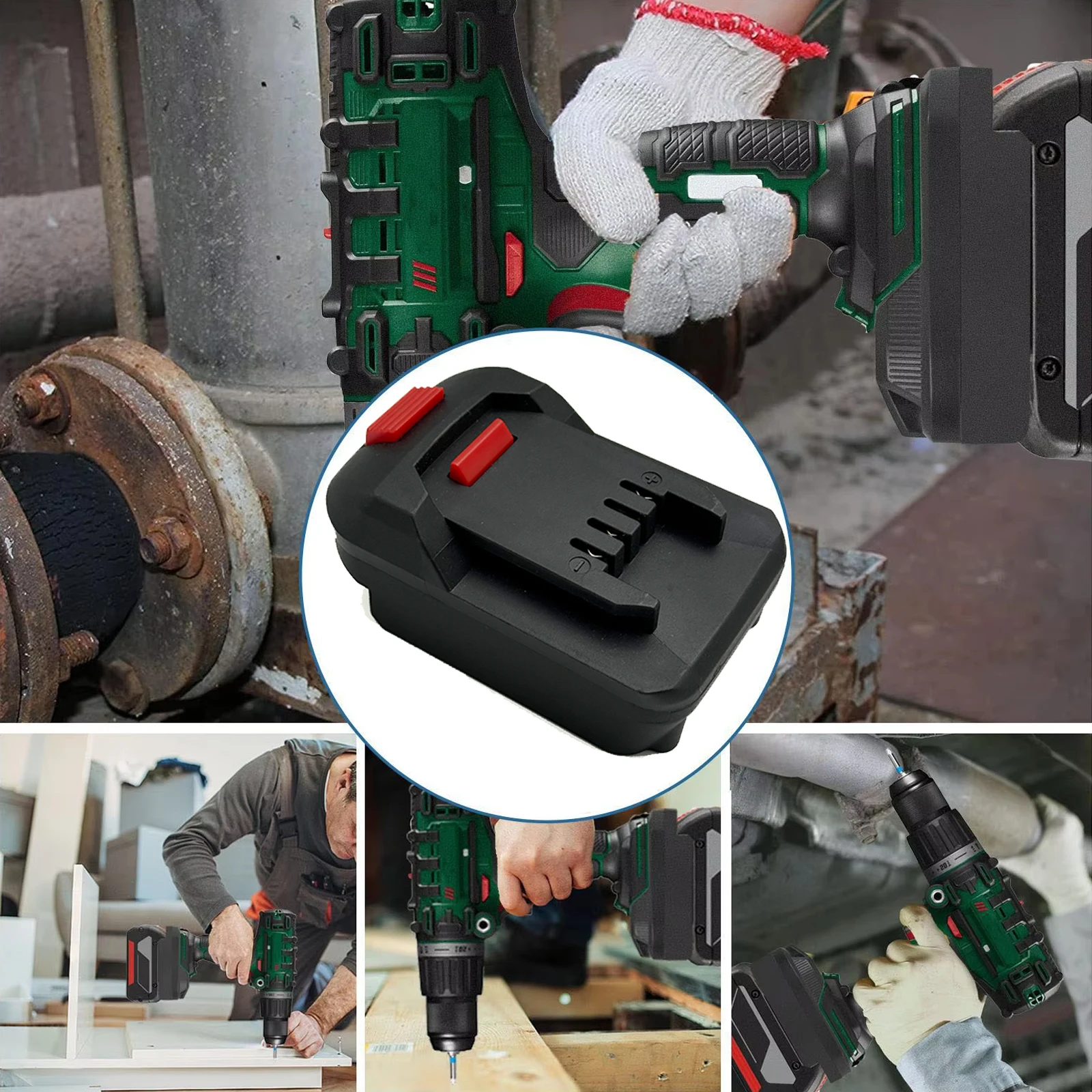 Batterieadapter-Konverter für Bosch 18V Li-Ionen-Akku zur Verwendung mit Parkside X20V Elektrowerkzeug Zubehör (Akku nicht enthalten) – Detail 11