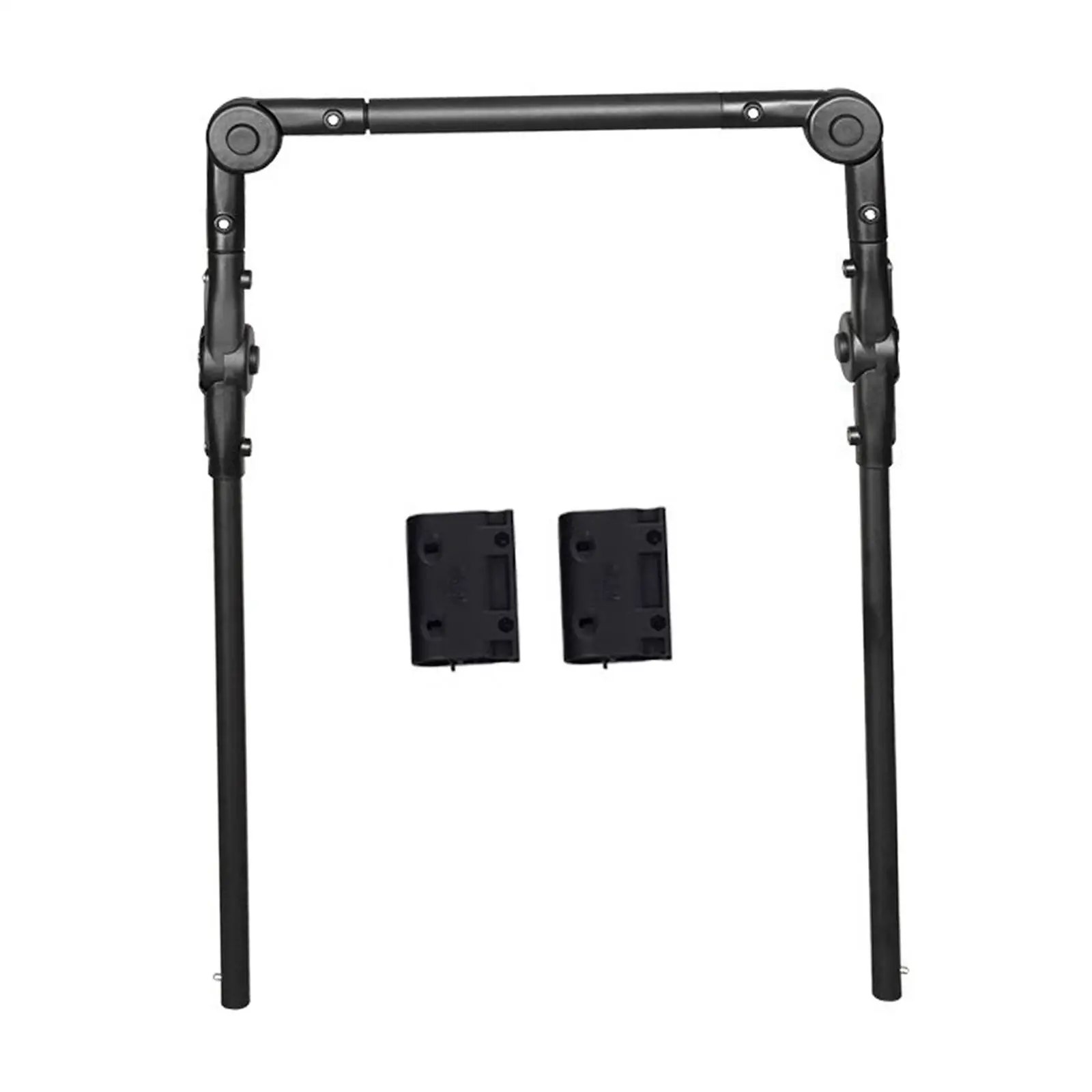 Foldable Wagon Handle Replacement Steel Trolley Push Pull Bar for Camping Cart Detachable Adjustable Handle Garden Wagon