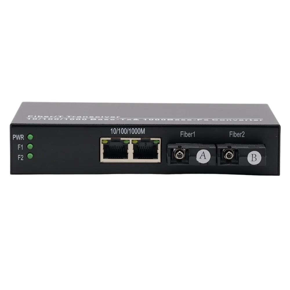 hit productFull Gigabit 1000Mbps 2 Port SC Fiber Media Converter 3KM 20KM Single-mode Fiber Optic Transceivers 2 Fiber 2 RJ45
