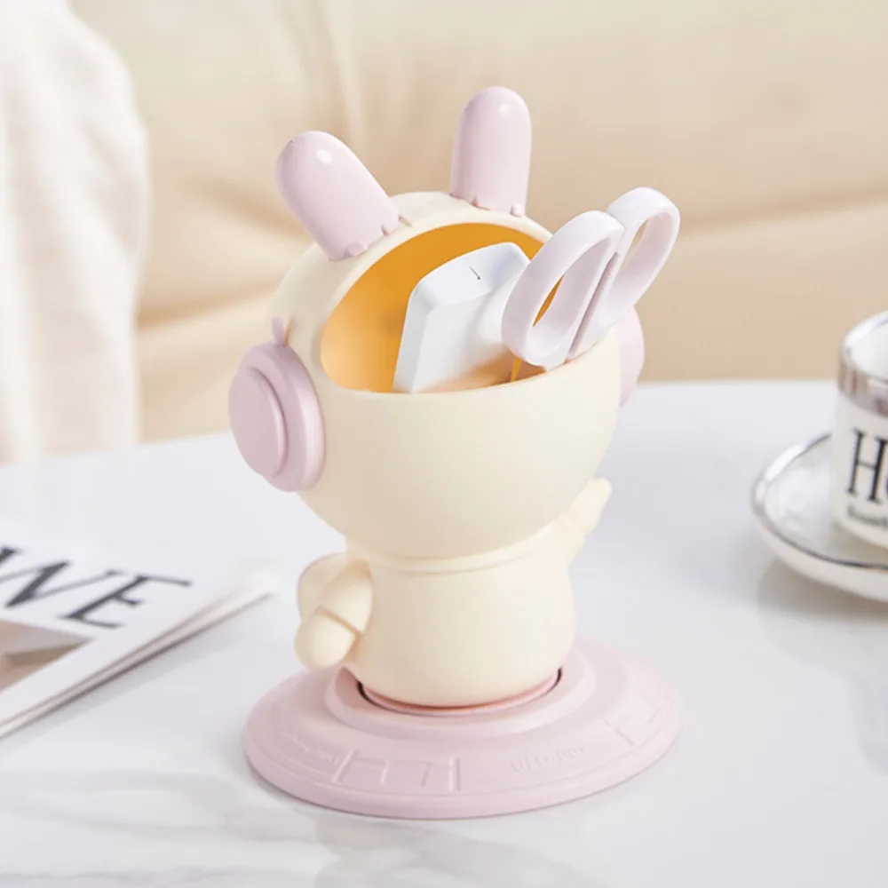 PP Rabbit Pen Holder Multifunctional Three-dimensional Stationery Storage Box Useful Oblique Insertion Makeup Brush Holder