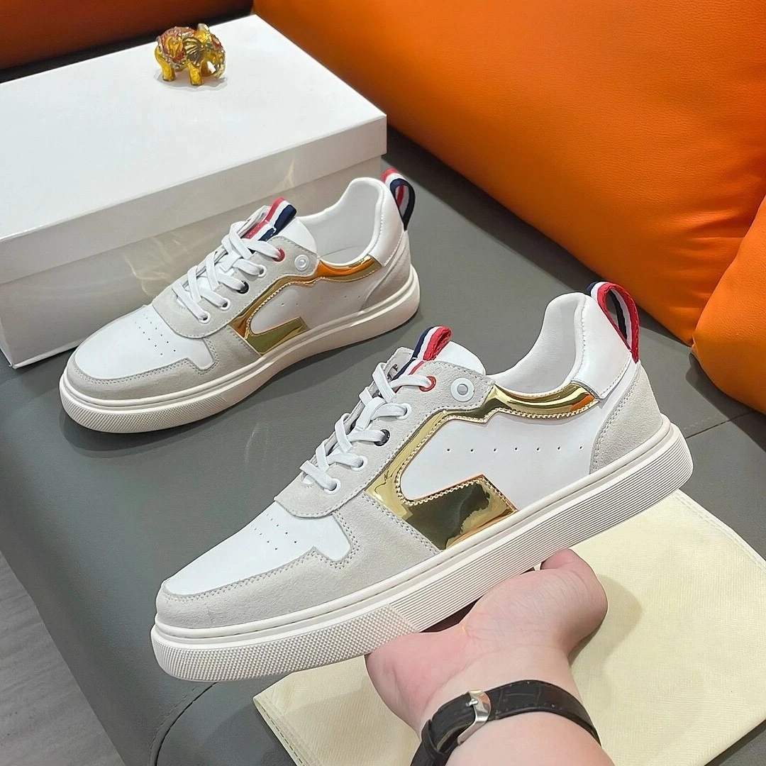 

Элитные мужские кроссовки из натуральной кожи с подкладкой из телячьей кожи, ручной работы, модные повседневные кеды, подарок на праздник