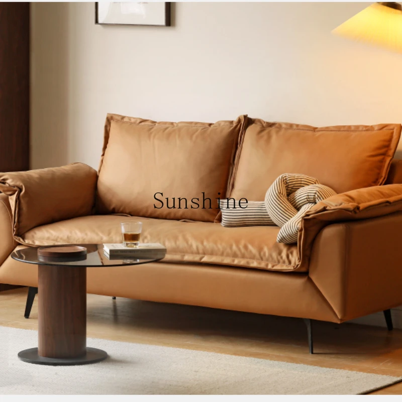 

Modern simple fabric down sofa living room home rotating straight sofa