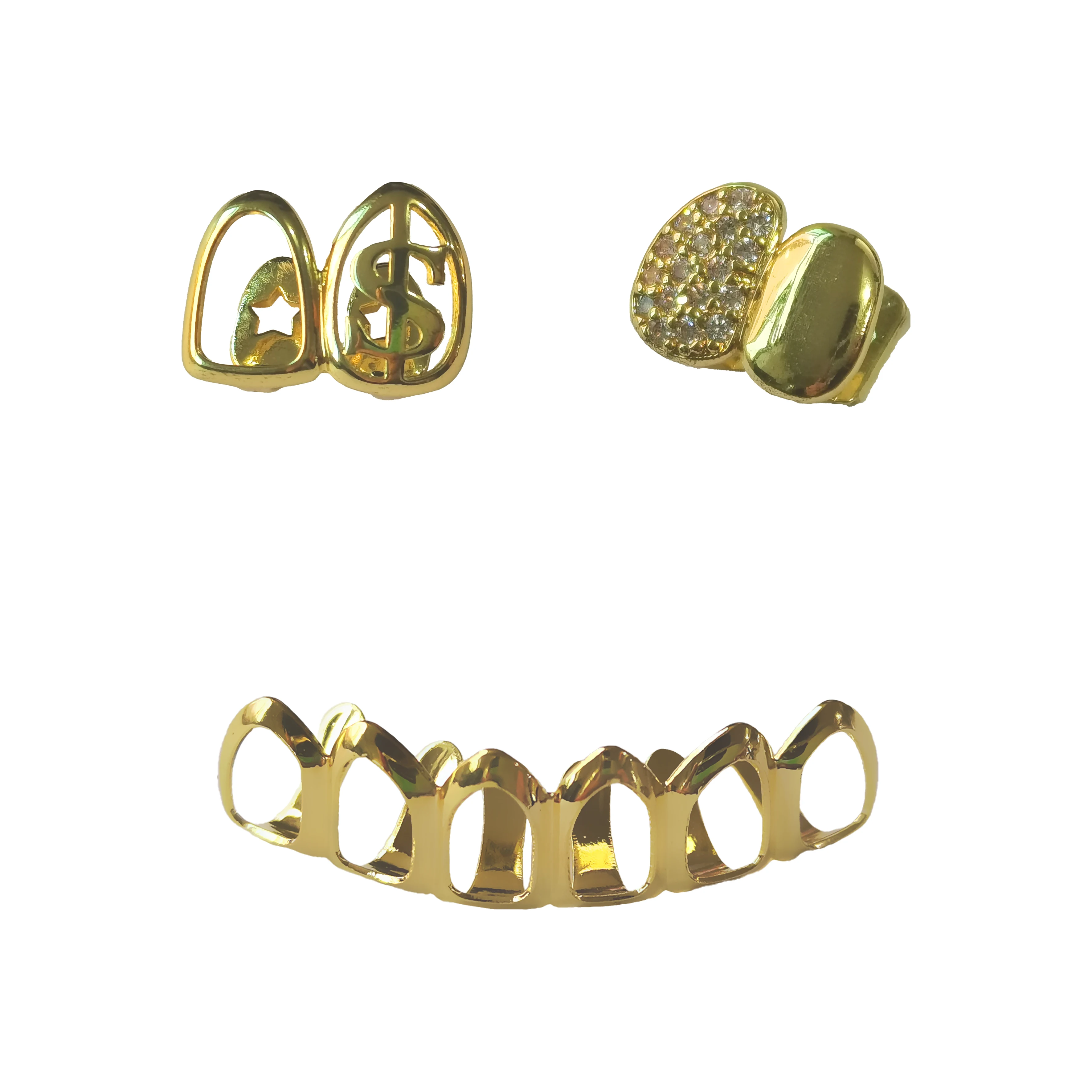 مجوهرات أسنان الهيب هوب المجوفة بالدولار مناسبة للارتداء في الملاهي الليلية وعيد الميلاد وحفلات أعياد الميلاد #3