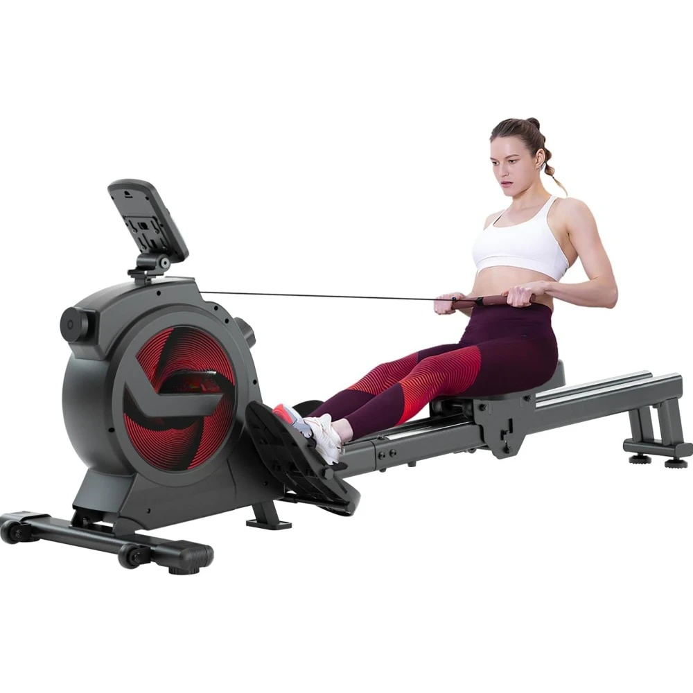 

Ergonomic Seat Fitness Equipment Rowing Machine for Home Use With 16 Level Resistance Sturdy Rower Machine With LCD Monitor Diet