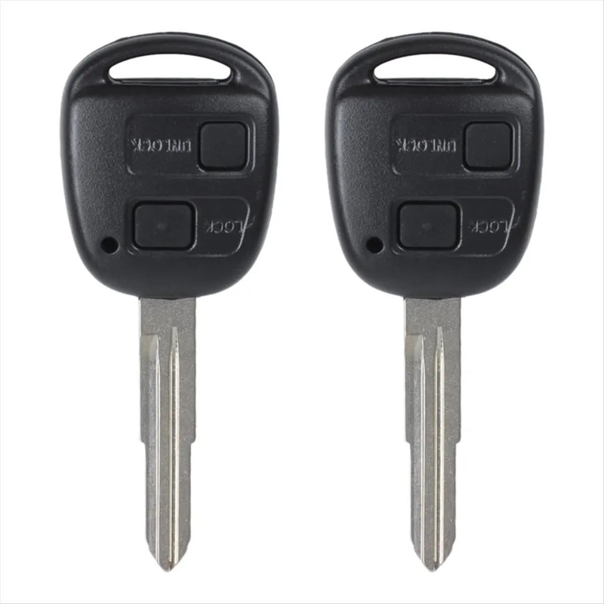 B09A 2Pcs Car 2-Button Remote Control Key Shell Mechanical Key for Toyota Camry Overbearing Highlander Camry