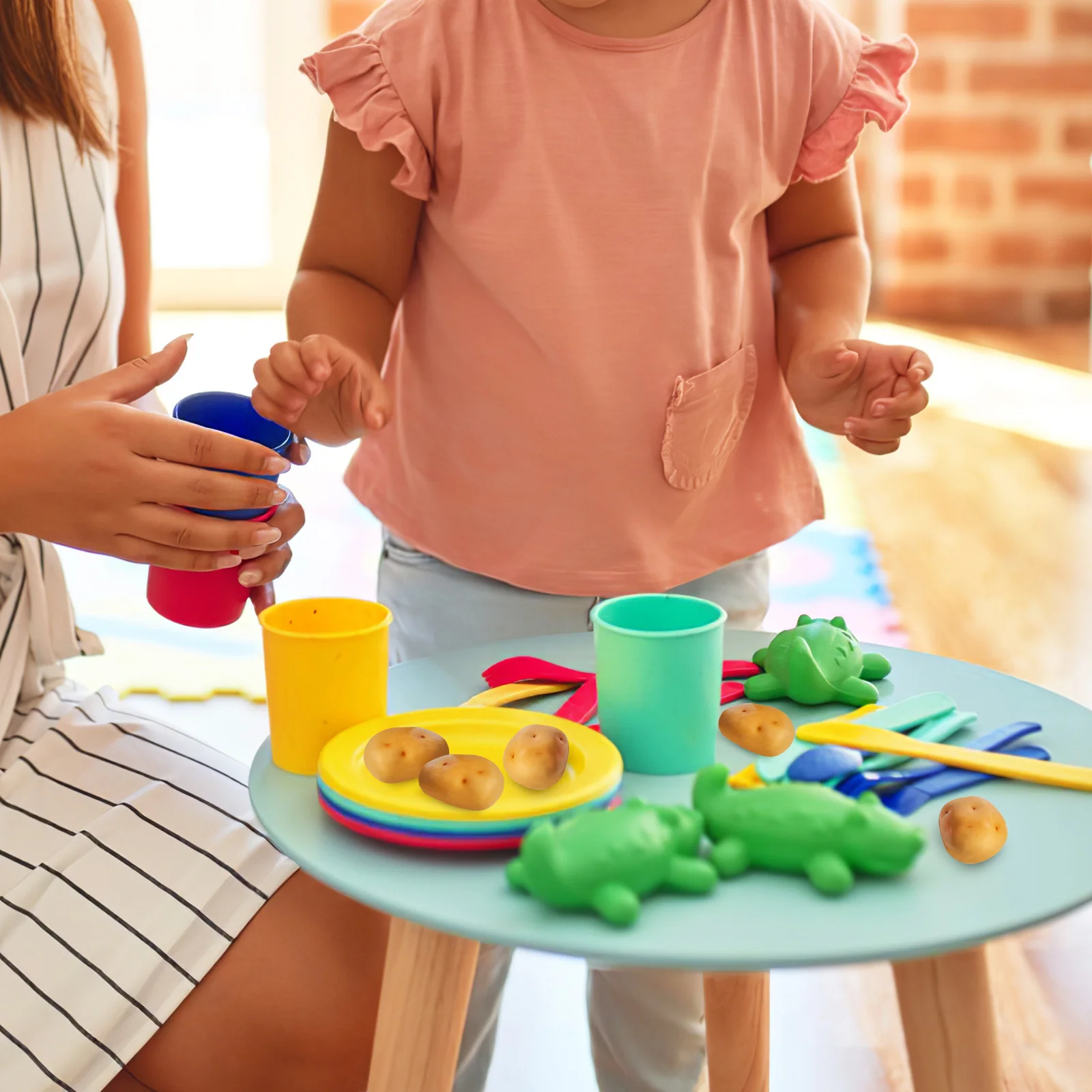 

20Pcs Artificial Potatoes Realistic Natural Color Mini Simulation for Kitchen Garden Home Party Decoration Artificial Potatoes