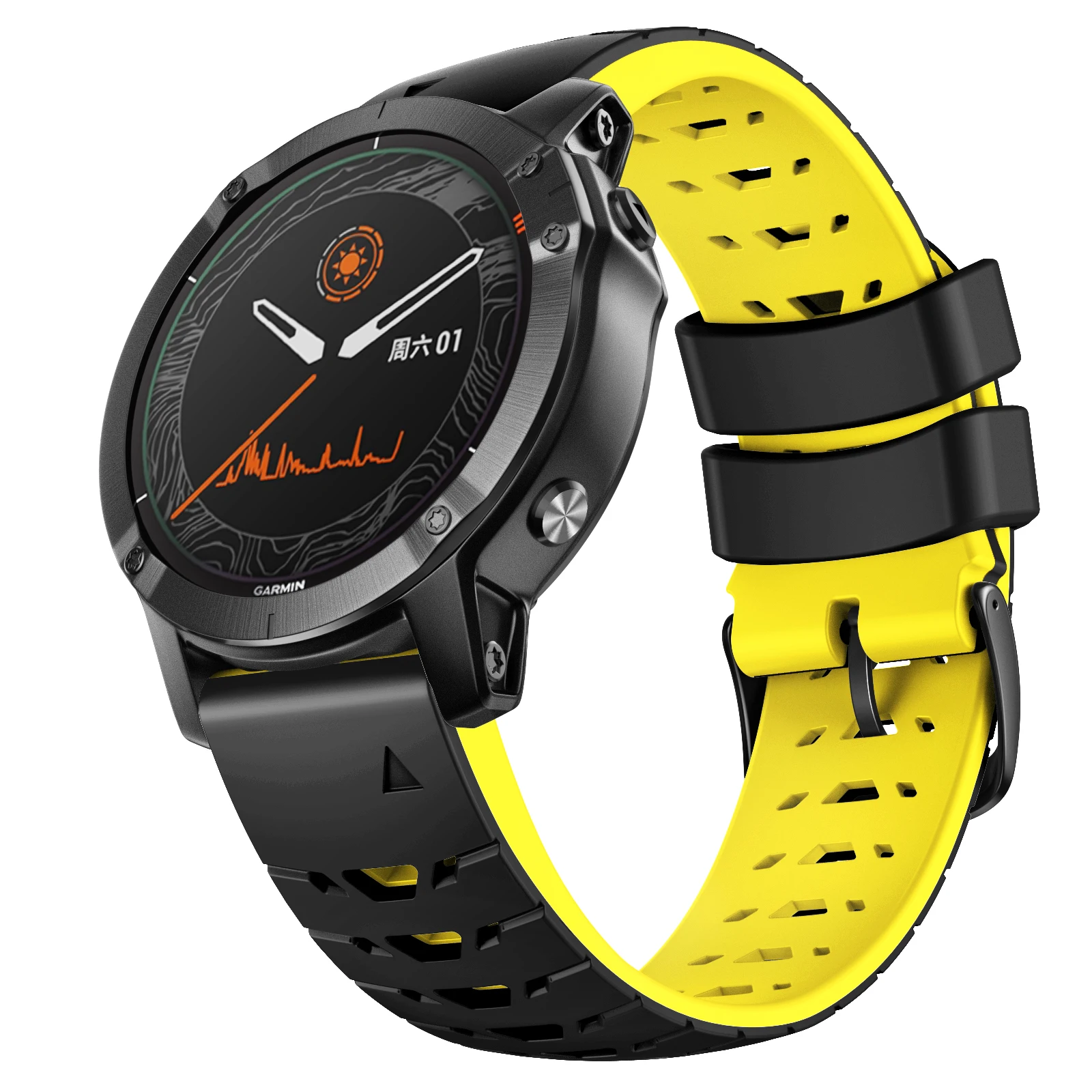 22mm Silicone Quick Release strap for Garmin Fenix8 47mm X7 Fenix 7 Sapphire Solar instinct 2 Fenix6 Pro GPS  Forerunner 945