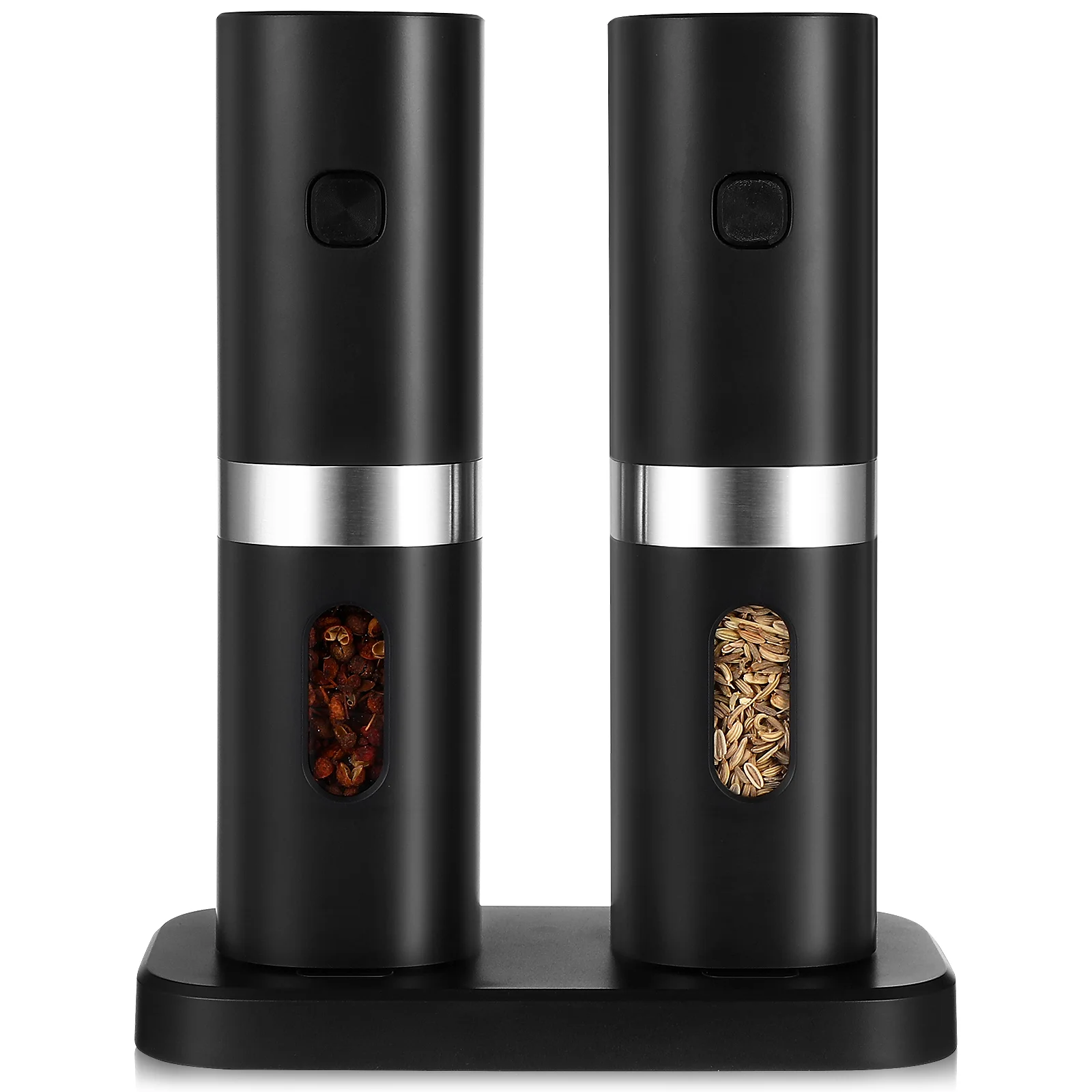 

2 PCS Seasoning Electric Salt and Pepper Grinds Shaker Grinder Automatic