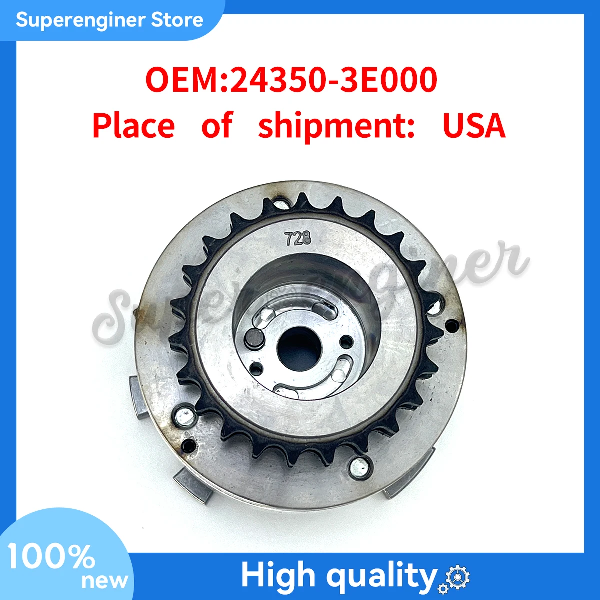 

CVVT Timing Camshaft Gear for Hyundai Santa Fe Kia Optima Rondo 2.7L 24350-3E000 243503E000