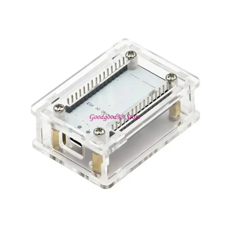 Clear Acrylic Case ที่อยู่อาศัยสำหรับ CP2102/CH340G ESP32 ผู้ถือคณะกรรมการพัฒนา W8EC