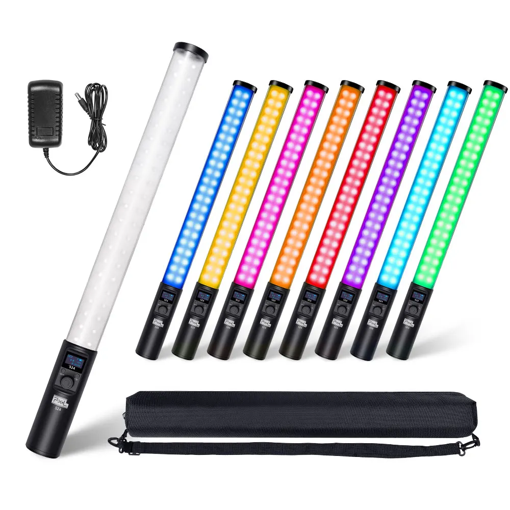 Pixel 60CM RGB Video Light 2500K-8500K Handheld Photography LED Tube Lights Wand for Party Video Shooting S24