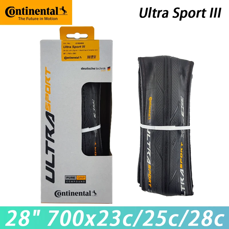 

Continental Original Ultra Sport III 28" 700x23c/25c/28c Modern Tire for Race Road Bicycle City Road Bike Cycling Parts