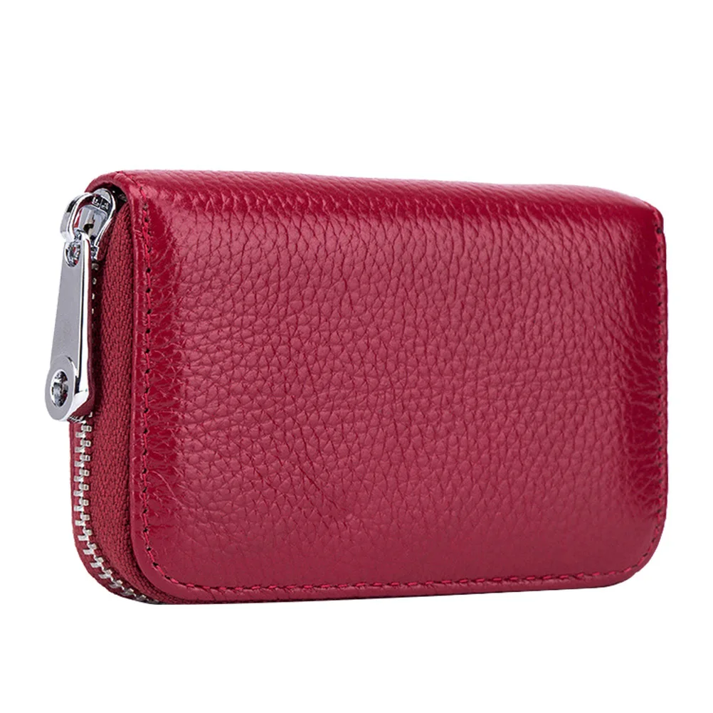 

Rfid Wallet Secure Card Holder Zipper Pocket Prevent Id Theft Portable Cards Pouch Slim Compact Design