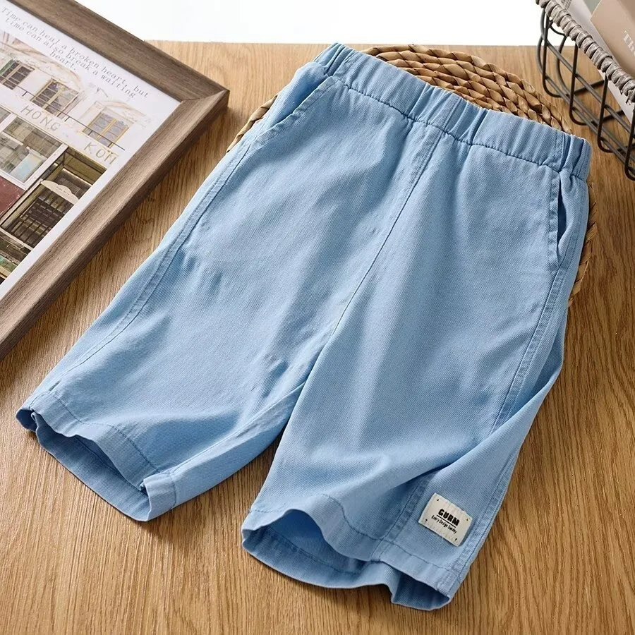 Boys Soft Denim Shorts 5-9Y Kids Summer Casual Loose Jean Shorts reathable Lightweight Children Daily Wear Pants