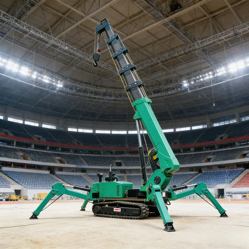Fast Delivery Spider Crawler Crane for Small Space High Efficiency Hoisting Track Spider Crane Rotary Arm Remote Control Cranes