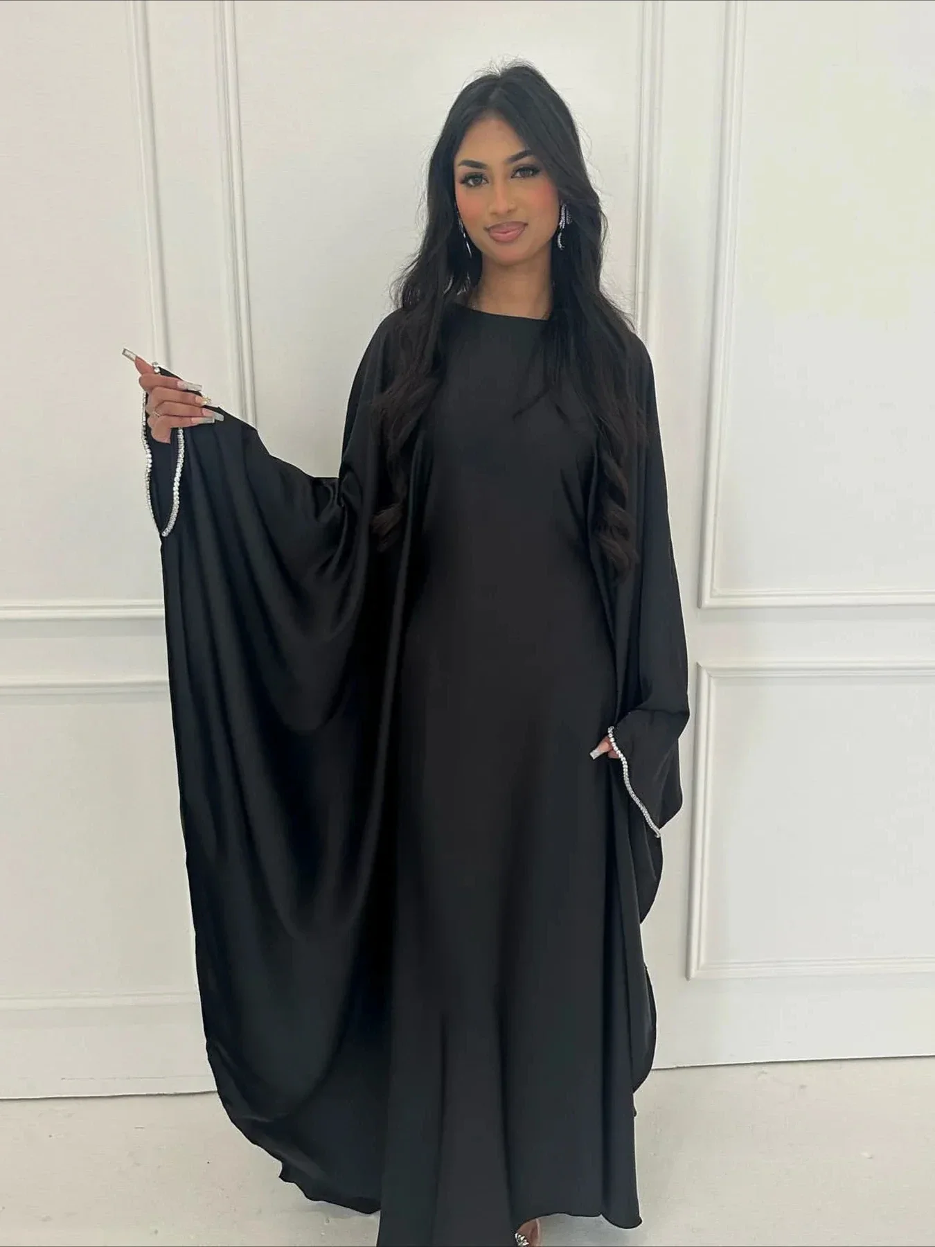 Modest Dresses Eid Muslim Jalabiya for Women Long Robe Abaya Dubai Party Dress Arabic Morocco Kaftan Ramadan Vestidos Abayas