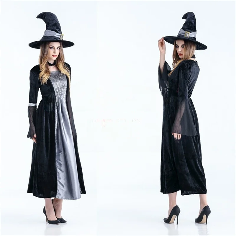 

Halloween Witch Princess Skirt Costume Adult Women's Party Makeup Dance Event Spider Witch Outfit Stage Performance