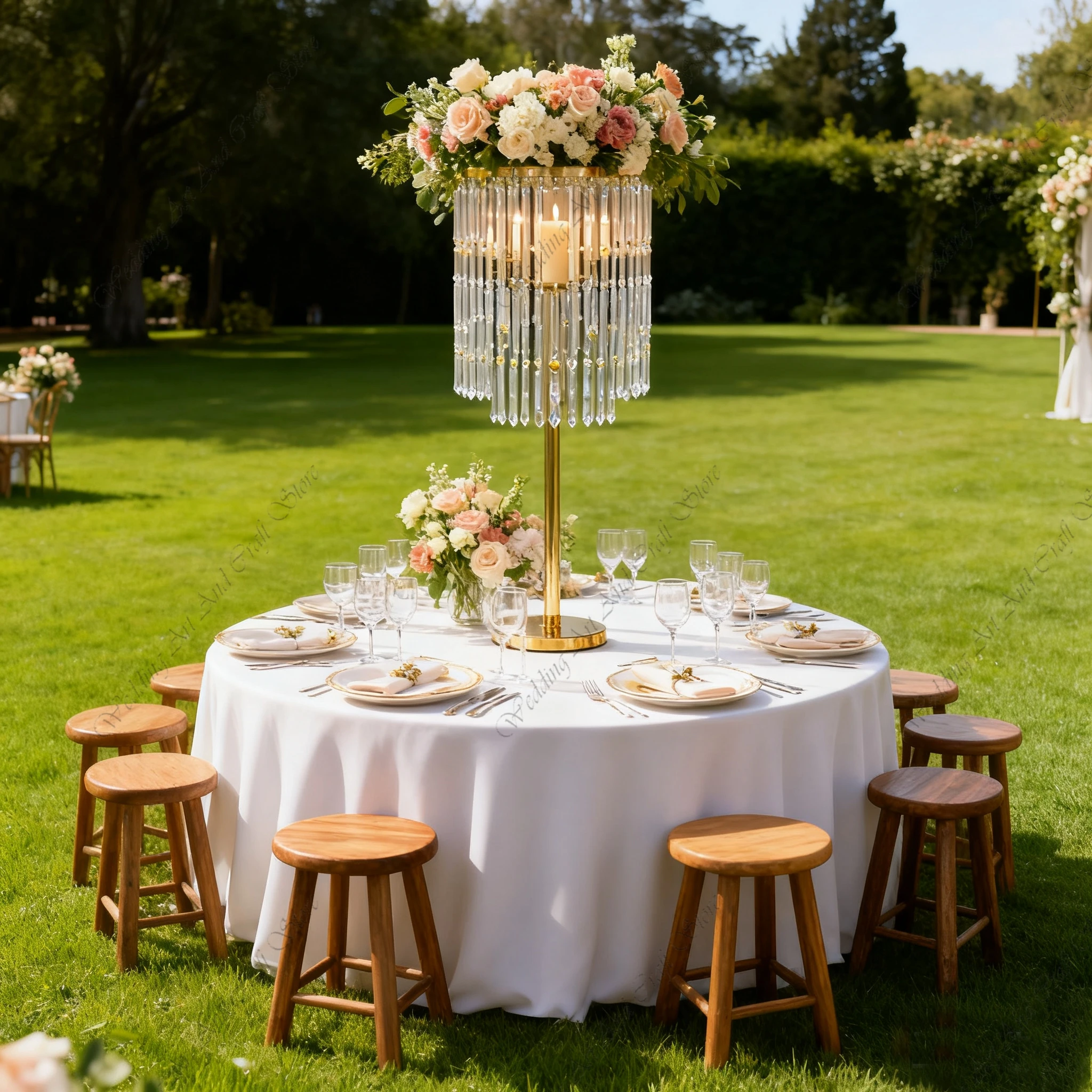 

10pcs 90-120cm f30 Wedding Centerpieces Gold Metal Crystal Flower Stand Wedding Table Decoration Centerpiece Flower Vases ivy186