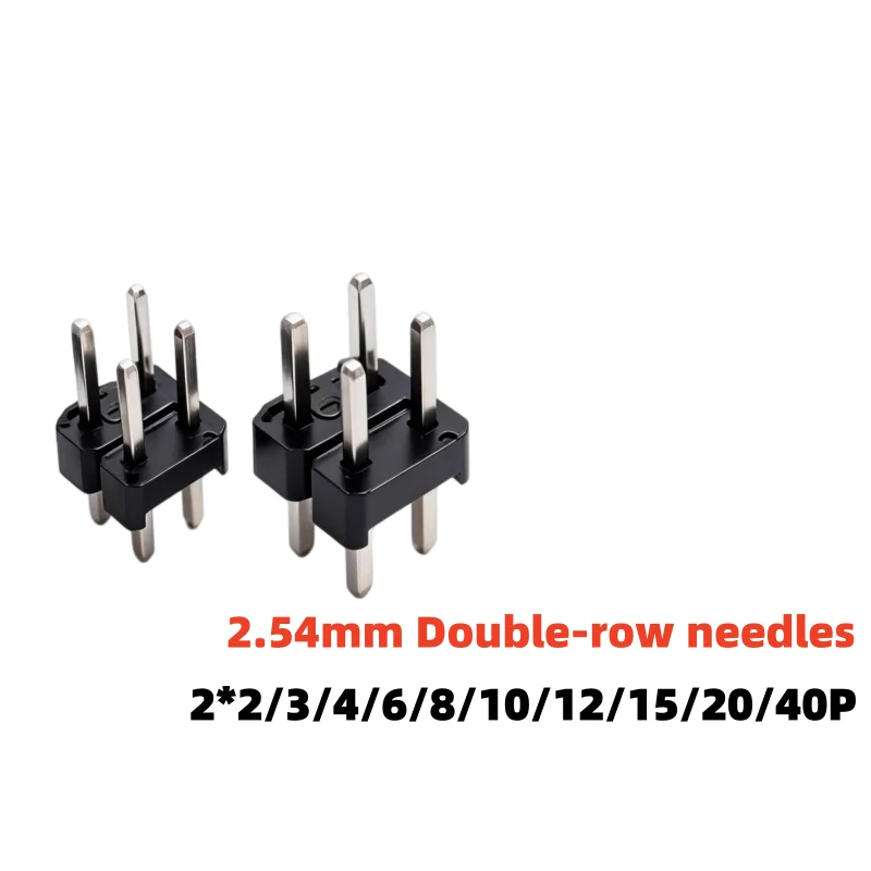 10Piece 2.54mm Double-row needles 2*2/3/4/6/8/10/12/15/20/40P For Arduino 2~40P Each Stock Available Now