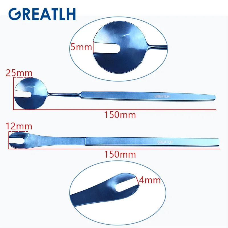 Wells Enucleation Spoon Titanium Alloy Ophthalmic Surgery Instruments Schepens Orbital Retractor Eye Removal Device