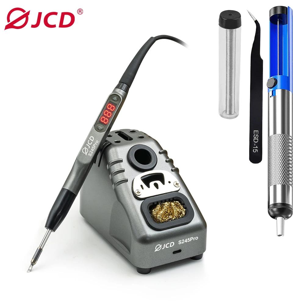 

JCD S245Pro Soldering Station 110W High Power Automatic Sleep Soldering Iron Station LED Digital Display Welding Rework Station