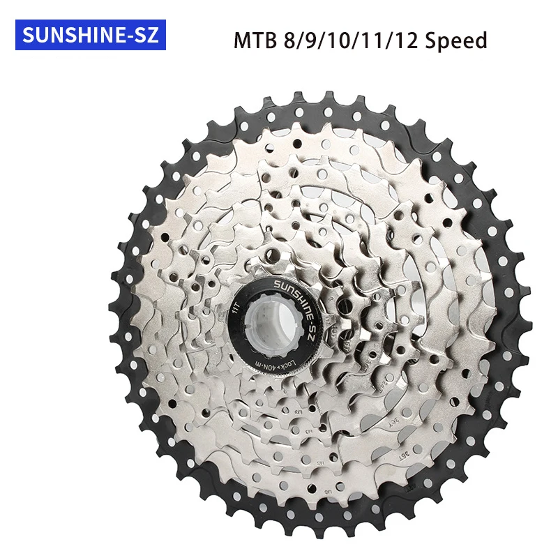 

Велосипедная кассета SUNSHINE MTB, 8 в, 9 В, 10 в, 11 в, 12 В, скоростная велоцилиндрическая Звездочка 11-32/36/40/42/46/50/52T для велосипеда Shimano HG