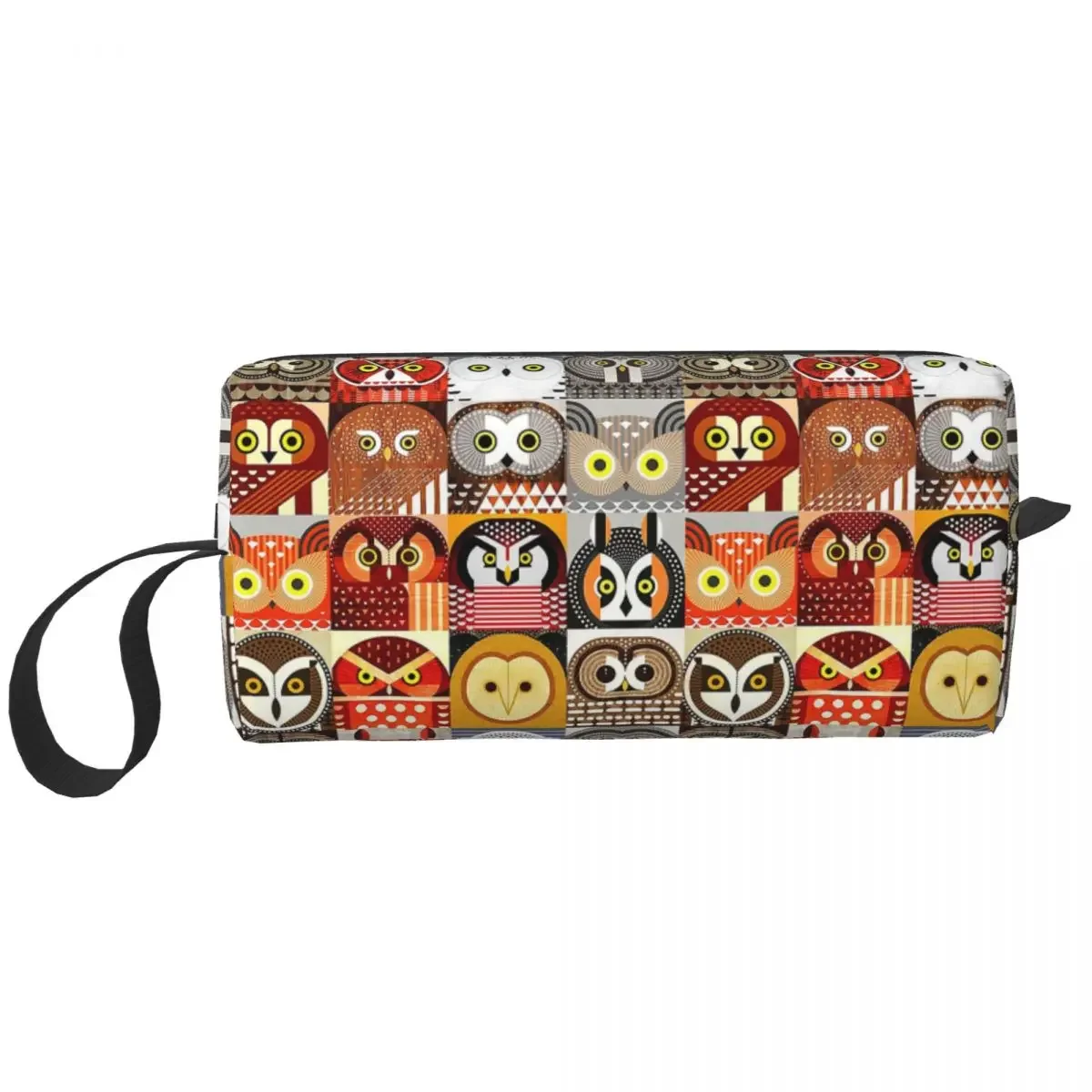 North American Owls Makeup Bag Cosmetic Organizer Storage Dopp Kit Toiletry Cosmetic Bag for Women Beauty Travel Pencil Case