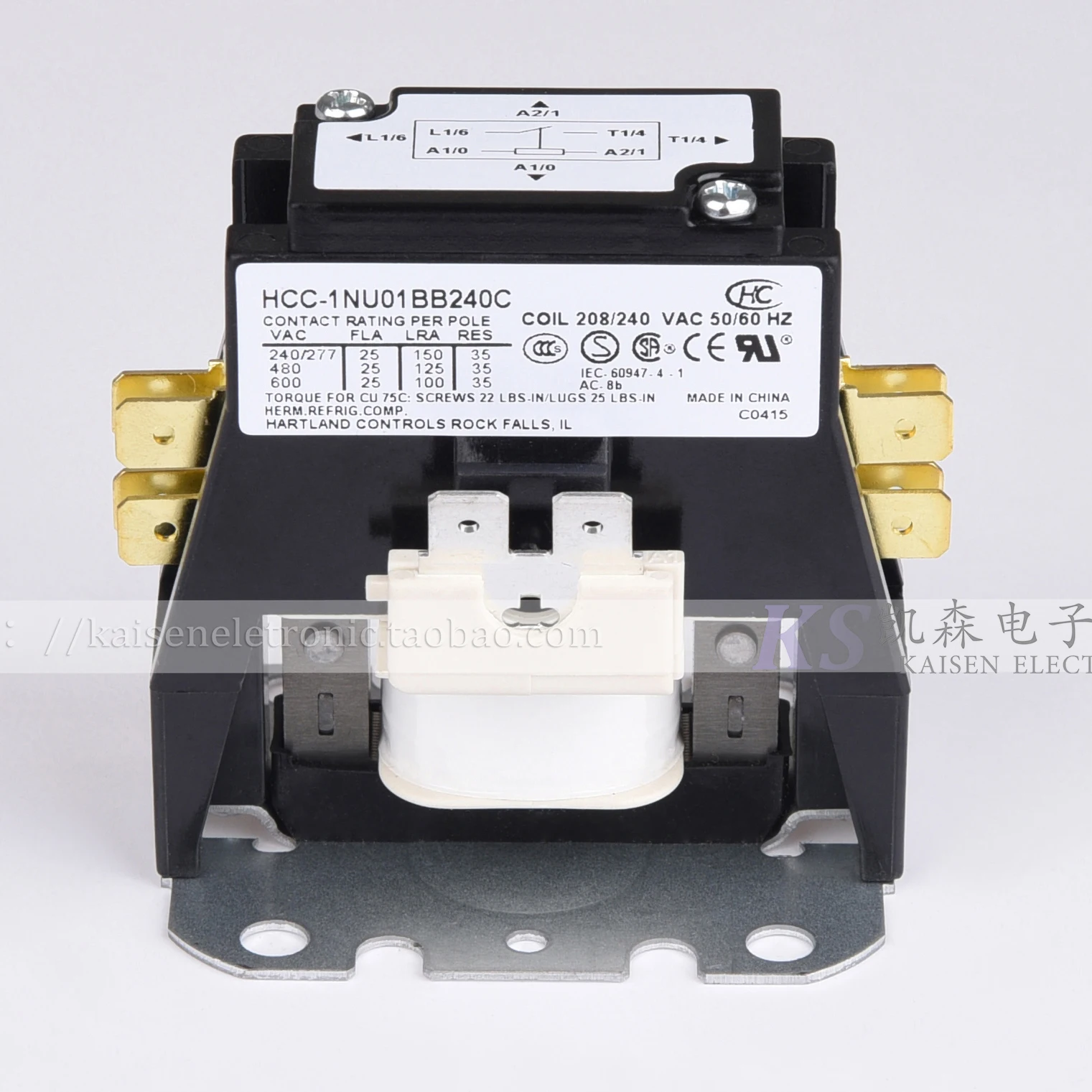 208V/240V 25A single-phase HCC-1NU01BB240C Gree air conditioner high-quality AC contactor HCC1NU01BB240C