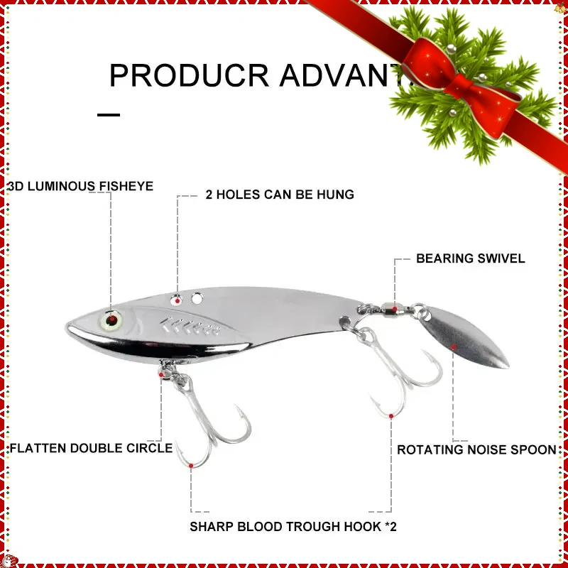 

BURLE 5g-30g Freshwater Saltwater Long Cast VIB Lure Zinc Alloy Metal Fish VIB Bait