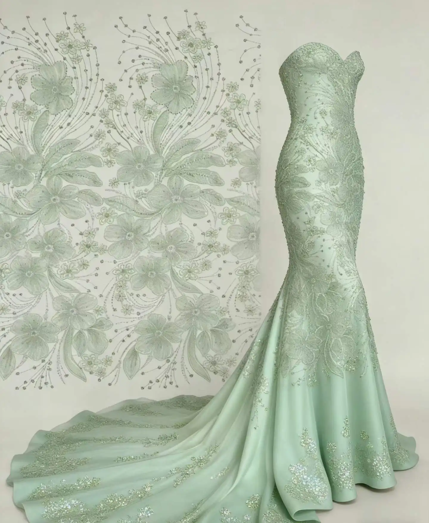 

Роскошная высококачественная ткань с французской вышивкой и бисером, африканская нигерийская кружевная ткань с пайетками для пошива свадебных платьев