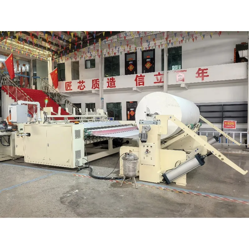 High Efficiency Toilet Paper Rewinder Machine With Color Glue Lamination System For Decorative Kitchen Towel Manufacturing
